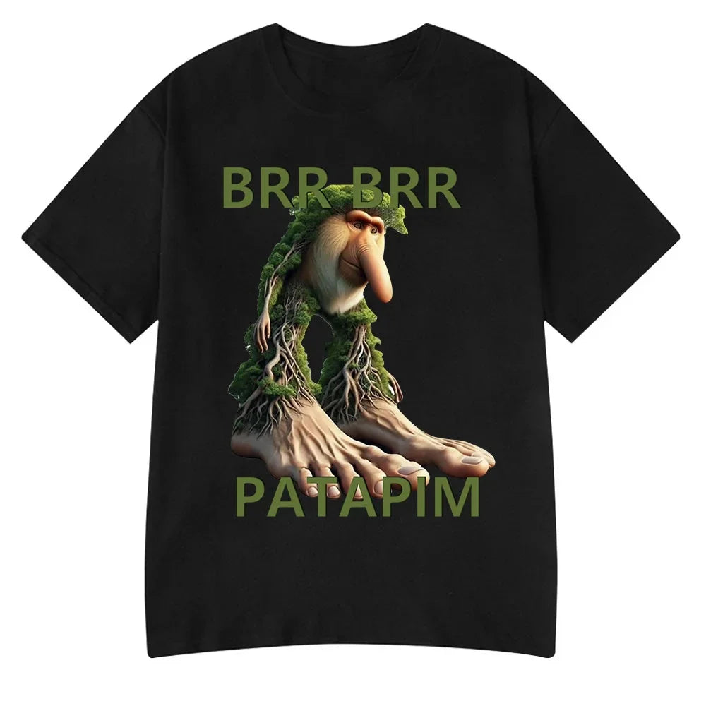 Italian Brainrot Tralalero Tralala Tung Tung Tung Sahur Bombardiro Crocodilo Funny Meme T-Shirt Men Women Tees Y2k 3d Tops