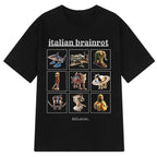 Italian Brainrot Tralalero Tralala Tung Tung Tung Sahur Bombardiro Crocodilo Funny Meme T-Shirt Men Women Tees Y2k 3d Tops