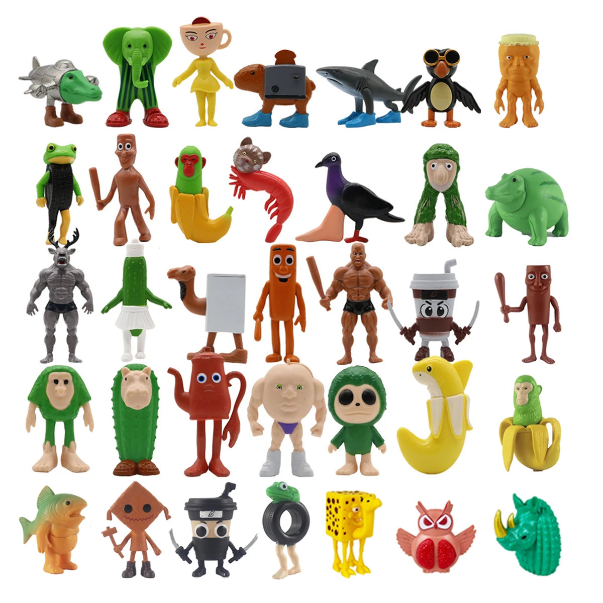 Novelty Tung tung tung Sahur Figuras Model Juguetes PVC Italian Brainrot Tun Tung Tung Sahur Action Figures Toys set