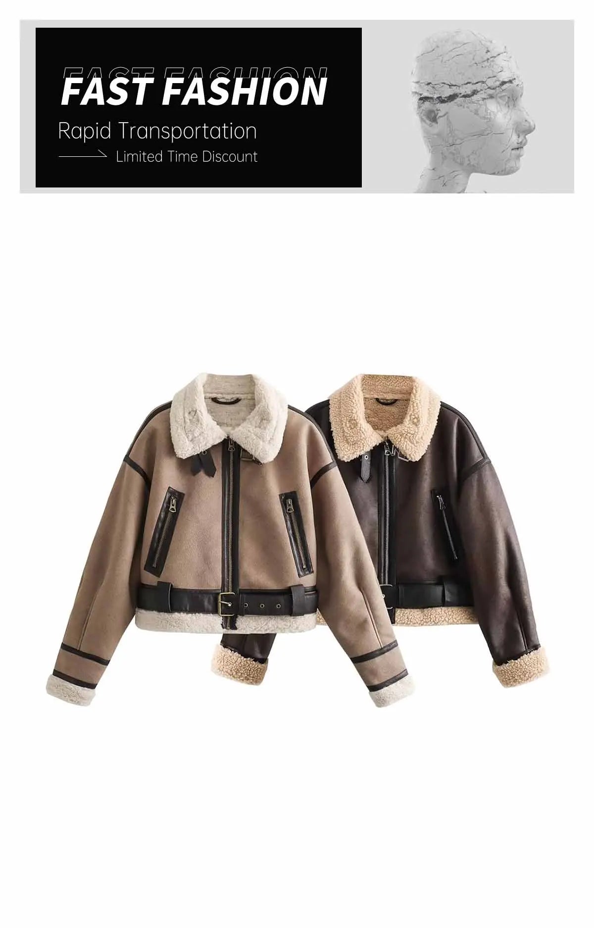 Jacka Dam Syntetisk-Pälskrage