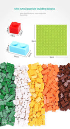 Children's slide small block block assembly particles DIY educational toy gift