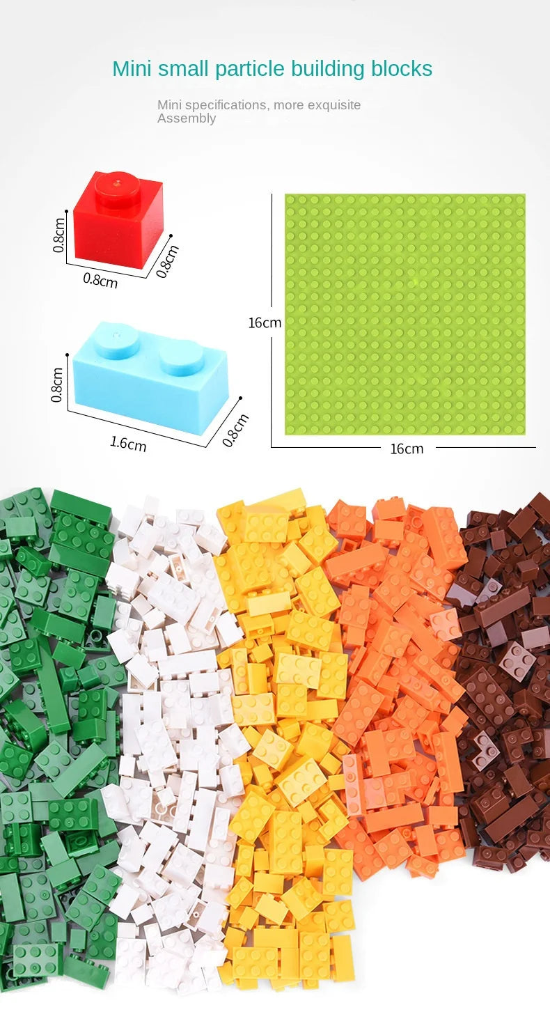 Children's slide small block block assembly particles DIY educational toy gift