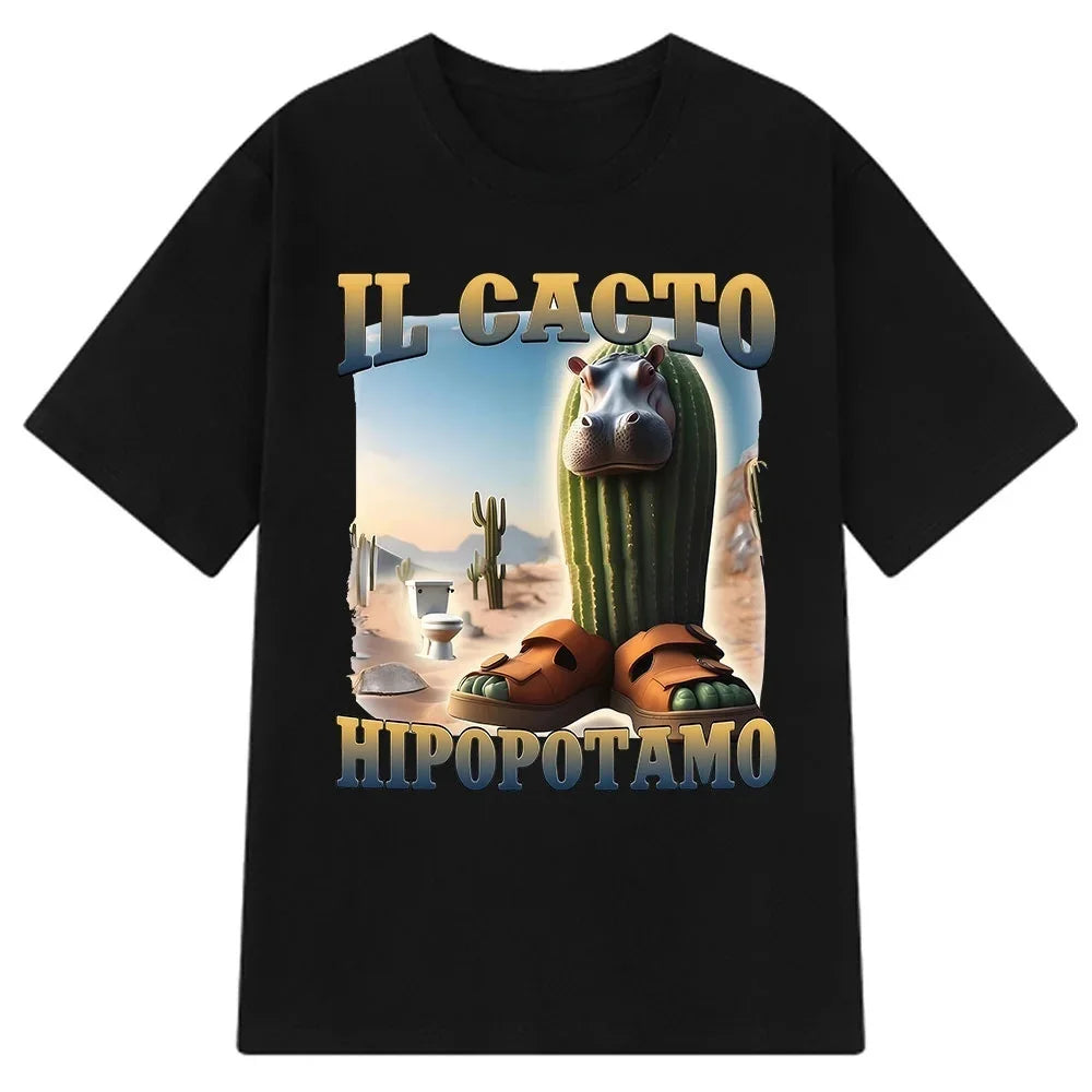 Italian Brainrot Tralalero Tralala Tung Tung Tung Sahur Bombardiro Crocodilo Funny Meme T-Shirt Men Women Tees Y2k 3d Tops