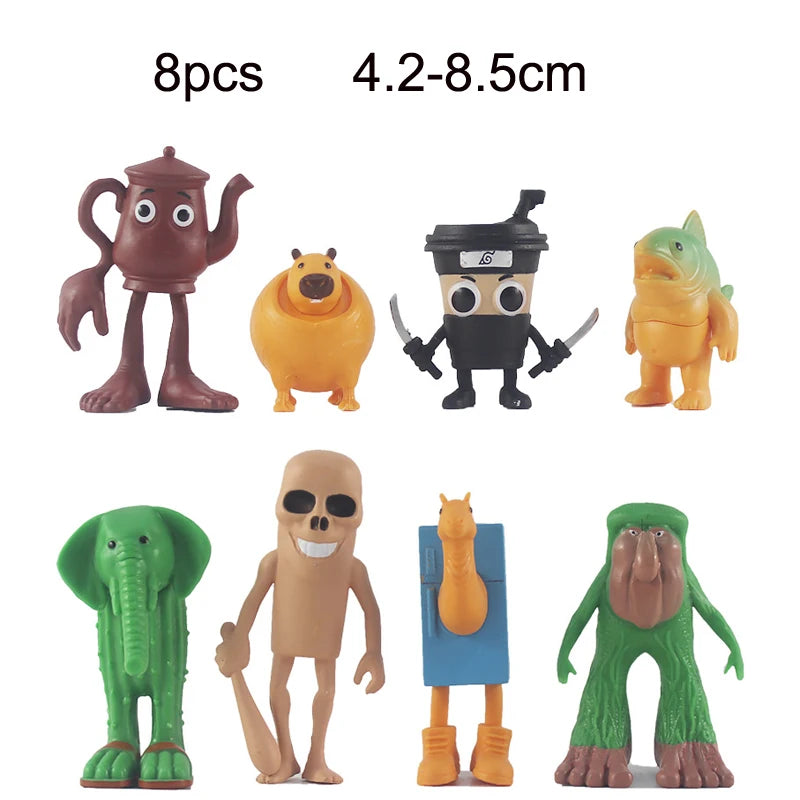 Novelty Tung tung tung Sahur Figuras Model Juguetes PVC Italian Brainrot Tun Tung Tung Sahur Action Figures Toys set