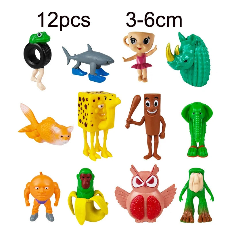 Novelty Tung tung tung Sahur Figuras Model Juguetes PVC Italian Brainrot Tun Tung Tung Sahur Action Figures Toys set