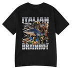 Italian Brainrot Tralalero Tralala Tung Tung Tung Sahur Bombardiro Crocodilo Funny Meme T-Shirt Men Women Tees Y2k 3d Tops