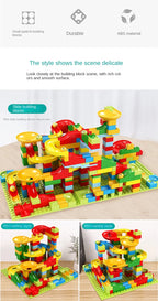 Children's slide small block block assembly particles DIY educational toy gift