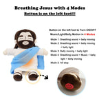 40CM Breathing Jesus Soothe Plush Toy for Kids Soft Soothing Jesus Plushies Comforting Jesus Heart Toy Easter Christmas Gifts