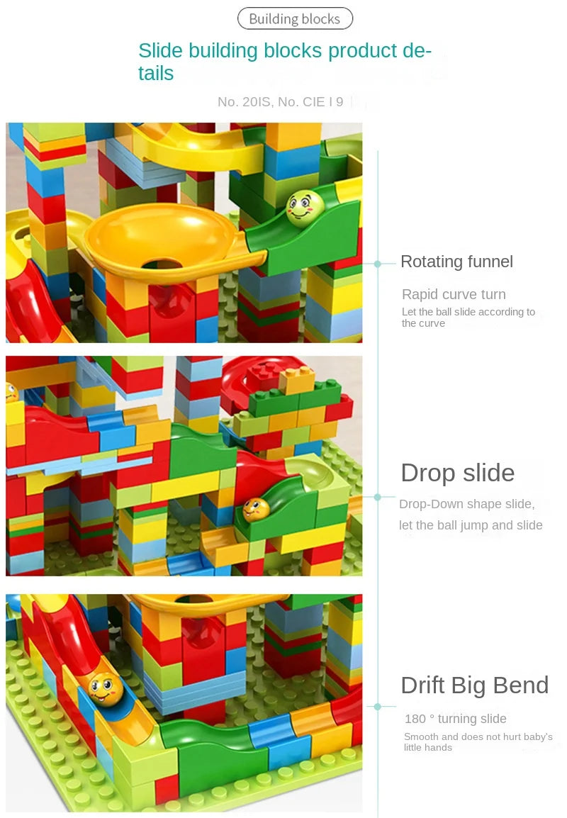 Children's slide small block block assembly particles DIY educational toy gift