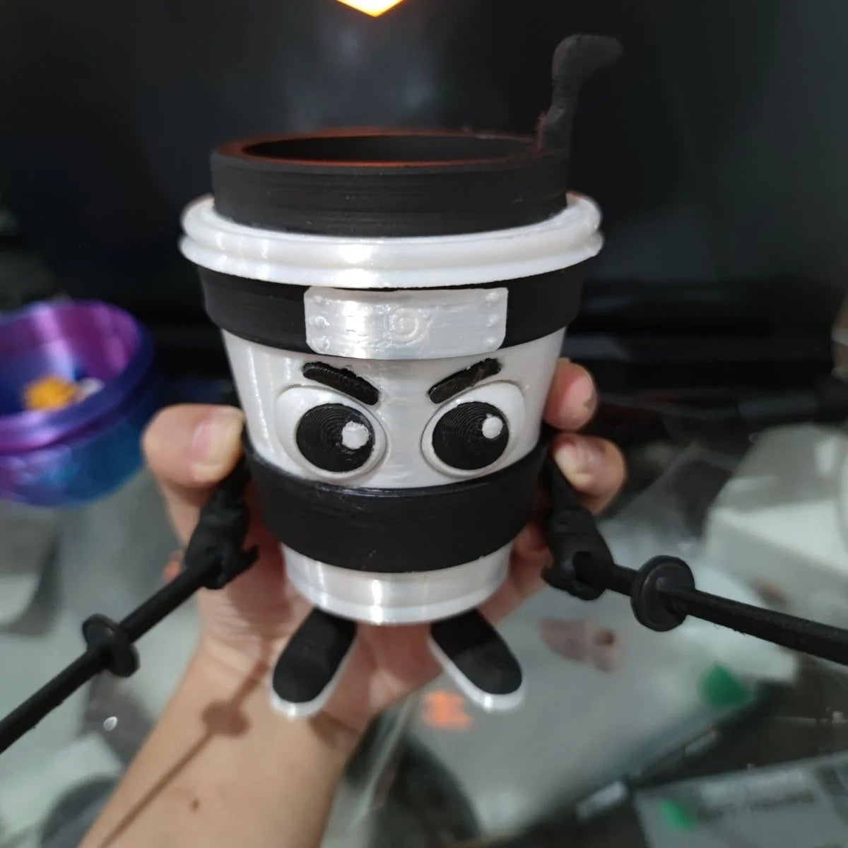 Cappuccino Assassin Action Figure Tung Tung Tung Sahur Italian Brainrot Cartoon Ornament Collectible Toy for Decorations