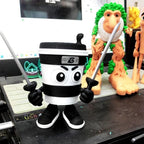 Cappuccino Assassin Action Figure Tung Tung Tung Sahur Italian Brainrot Cartoon Ornament Collectible Toy for Decorations