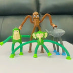 Fun Children Suction Cup Toys Pop Tubes Stress Relief Telescopic Toys Brainrot Tung Sahur Figure Toy Tralalero Tralala Gift Kids