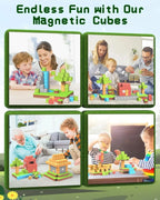 100pcs Magnetic Blocks Toy Build Magnet Set For Boys Girls Stem Montessori Sensory Cubes For Toddlers Gift