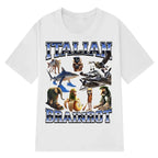 Italian Brainrot Tralalero Tralala Tung Tung Tung Sahur Bombardiro Crocodilo Funny Meme T-Shirt Men Women Tees Y2k 3d Tops
