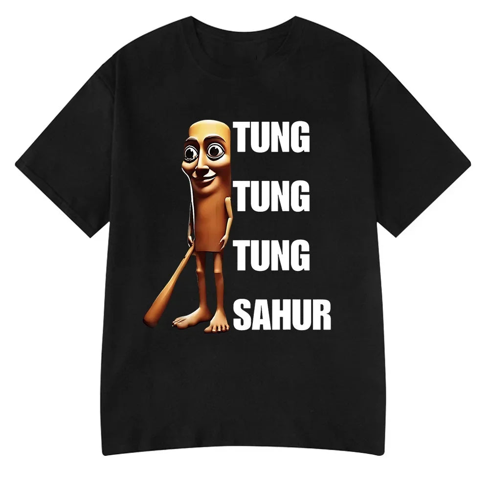 Italian Brainrot Tralalero Tralala Tung Tung Tung Sahur Bombardiro Crocodilo Funny Meme T-Shirt Men Women Tees Y2k 3d Tops