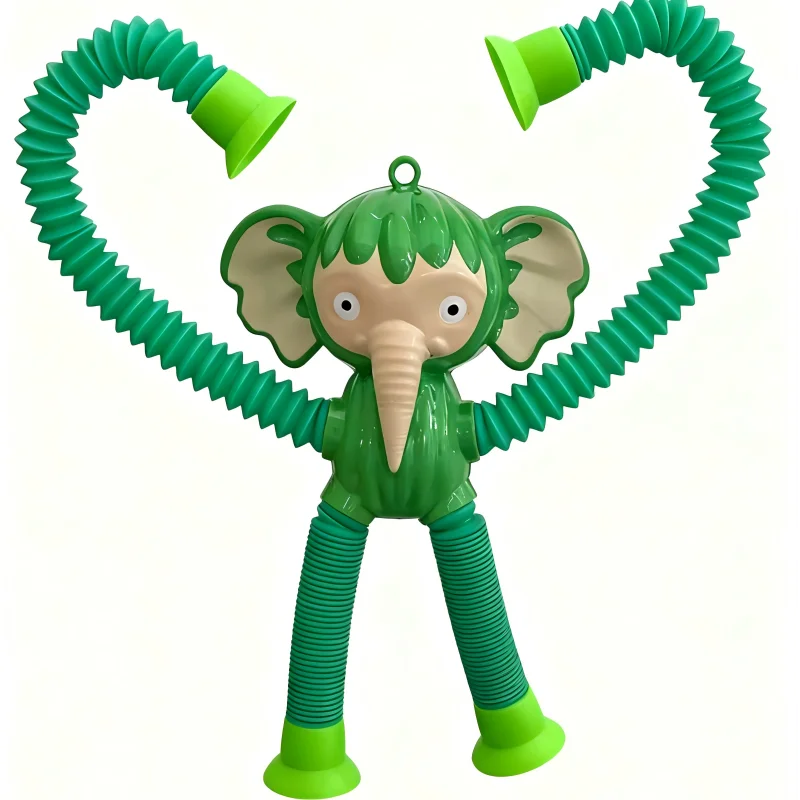 Fun Children Suction Cup Toys Pop Tubes Stress Relief Telescopic Toys Brainrot Tung Sahur Figure Toy Tralalero Tralala Gift Kids